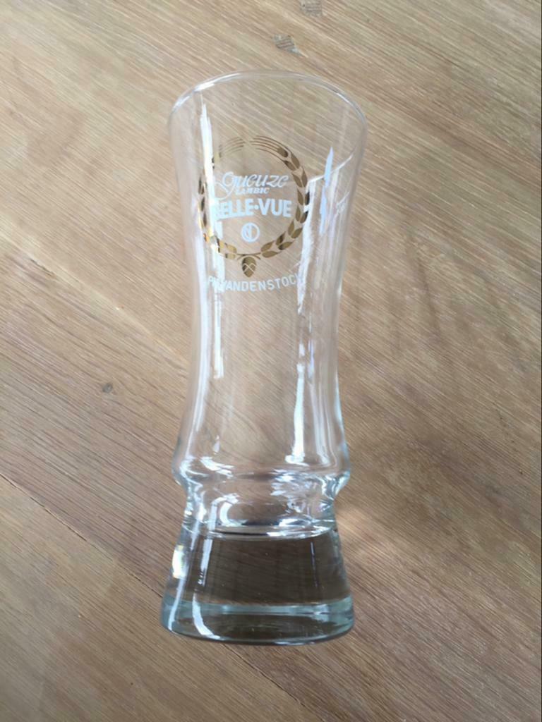 Geuze Lambic BelleVue Glas Ph. Vandenstock, Zo goed als nieuw, Bierglas