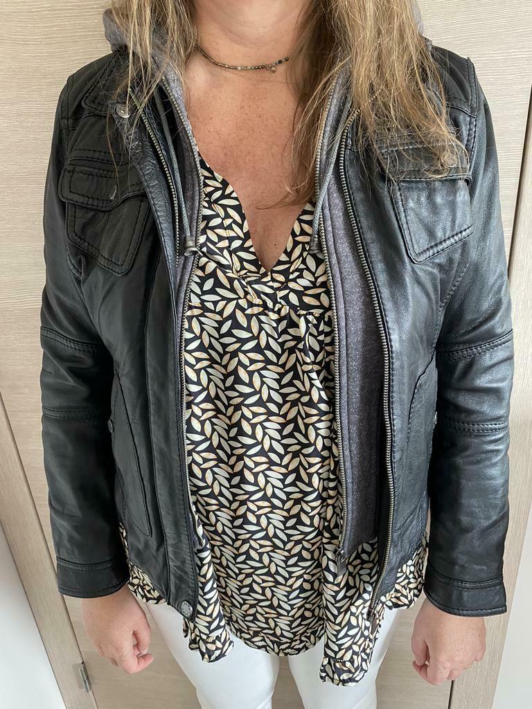 Veste en cuir noire Oakwood NEUVE, Oakwood, Neuf, Taille 42/44 (L), Noir