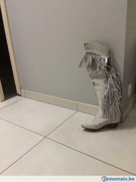 Cuissardes en daim avec frange, Vêtements | Femmes, Chaussures, Neuf, Bottes hautes