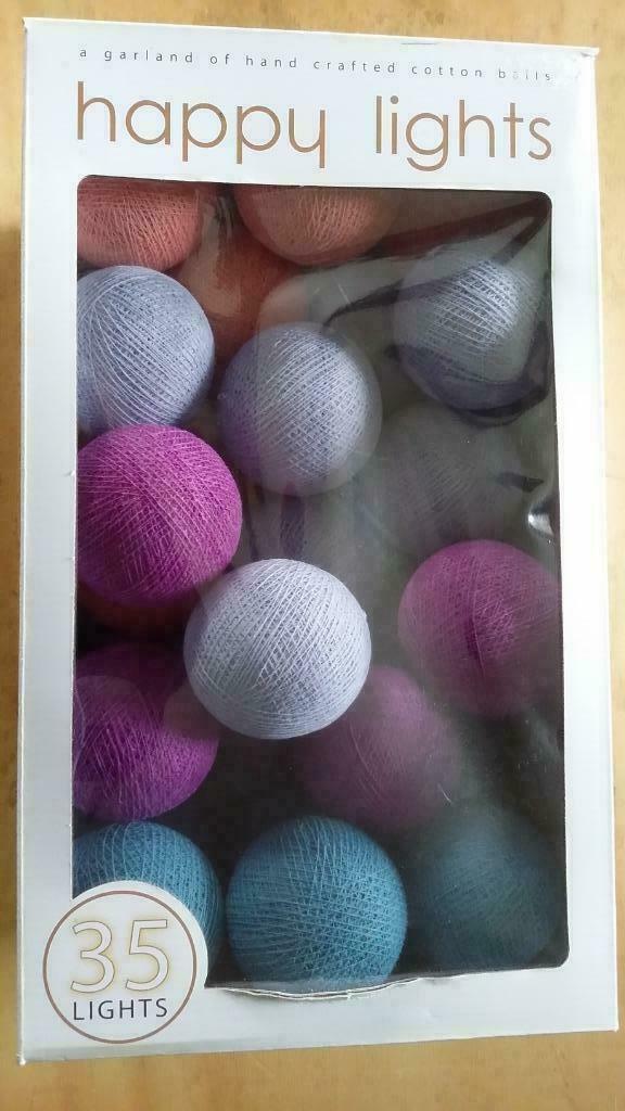 Happy lights 35 boules avec câble d'éclairage neuf dans la b, Maison & Meubles, Enlèvement ou Envoi, Neuf, Tissus
