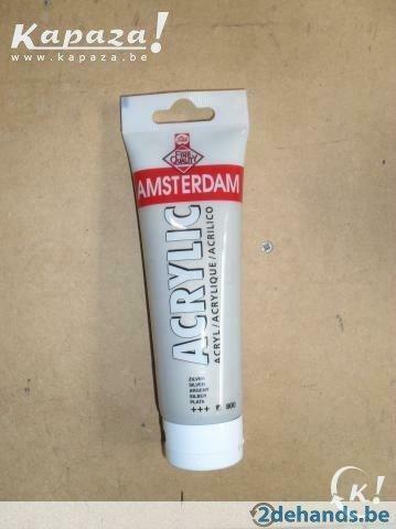 Acrylic verf zilver 120ml Amsterdam