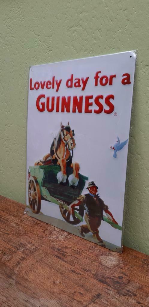 Metalen reclamebord Guinness 40 x 30 cm, Verzenden, Nieuw, Reclamebord
