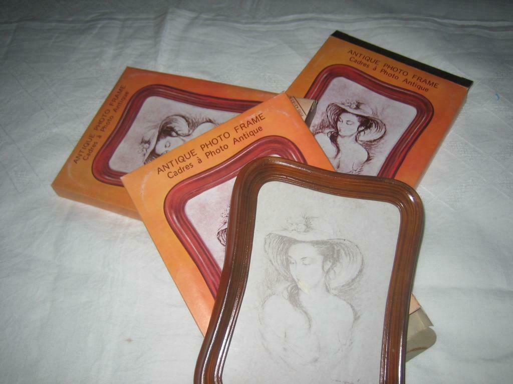 Antieke fotokaders, fijn bruin  hout,China,per stuk: 5 euro, Ophalen