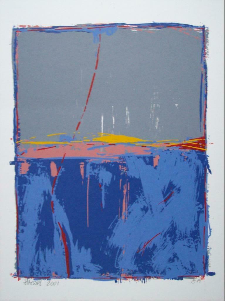 "Sérigraphie abstraite 2" - Ad van Hassel, Antiquités & Art, Art | Lithographies & Sérigraphies, Enlèvement ou Envoi