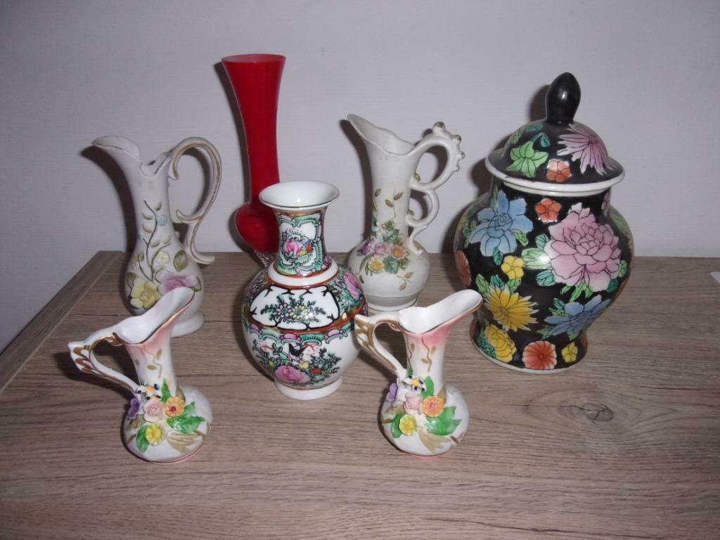 8 vazen NAAR KEUZE, Ophalen of Verzenden, Minder dan 50 cm, Rood, Glas