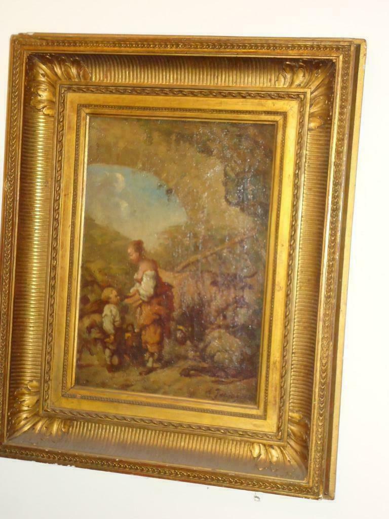 1840 Charles Emile JACQUE Paris école de Barbizon hst, Enlèvement