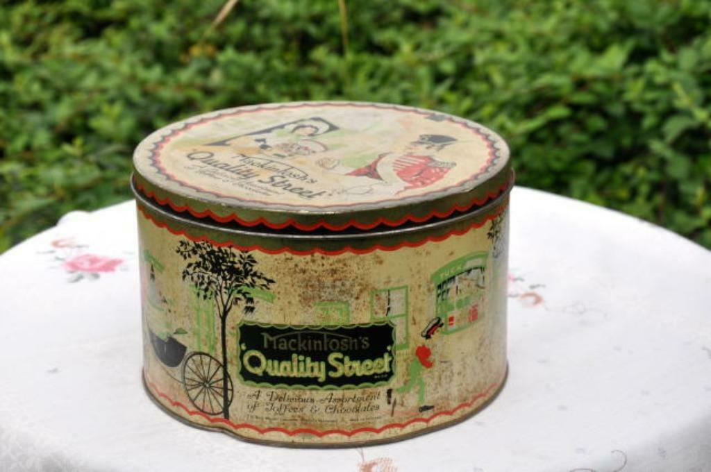 § ancienne boite en fer caramel quality street, Enlèvement ou Envoi, Utilisé, Autre, Autres marques