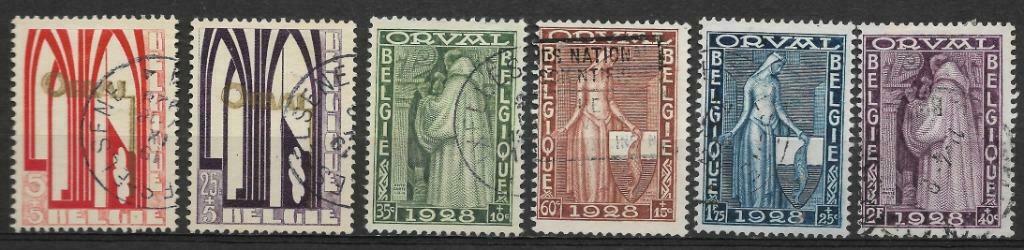 POSTZEGELS BELGIË- ORVAL (NIET VOLLEDIG)- NR. 258/263, Ophalen of Verzenden, Gestempeld, Gestempeld