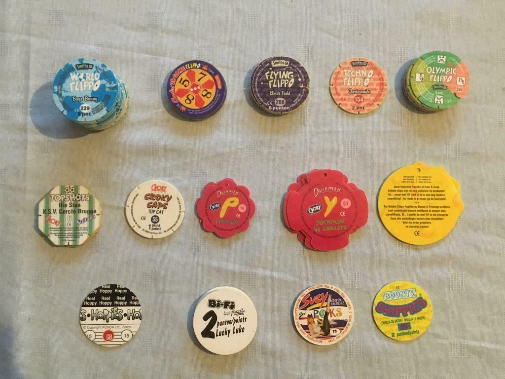 Flippo's allerlei (Smiths, Croky, Suzy, Bifi, Bounty,...), Collections, Enlèvement, Olympique, Flippos en vrac