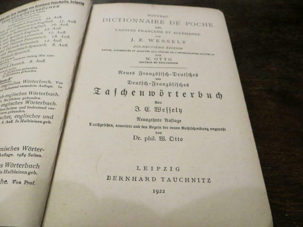 Dictionnaire Français-Allemand et Allemand-Français de 1922, Enlèvement ou Envoi