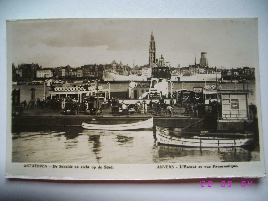 Postkaart : Antwerpen - De Schelde en zicht op de stad., Verzamelen, Verzenden, 1940 tot 1960, Ongelopen, Antwerpen
