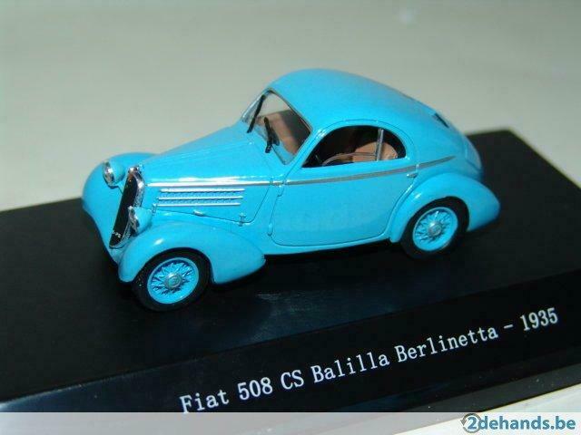 1:43 Starline Fiat 508 CS Balilla Berlinetta 1935 azur blauw, Enlèvement ou Envoi, Comme neuf, Voiture