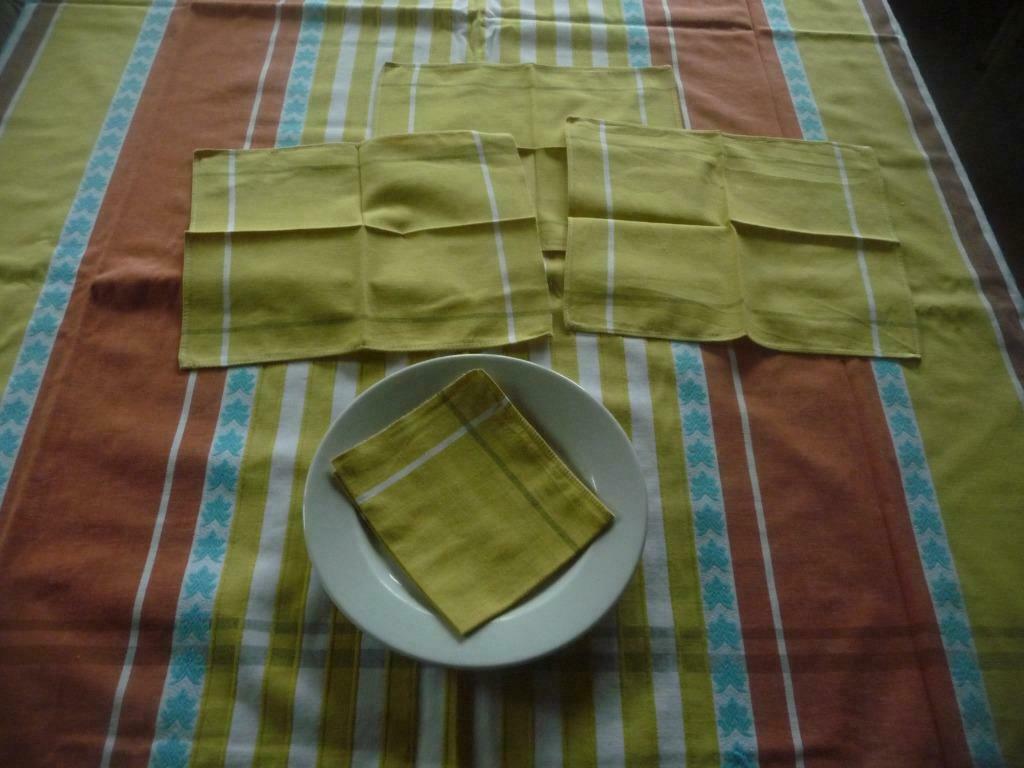 Vintage gestreepte tafeldoek tafellaken tafelkleed, Ophalen of Verzenden, Zo goed als nieuw, Rechthoek, Binnen