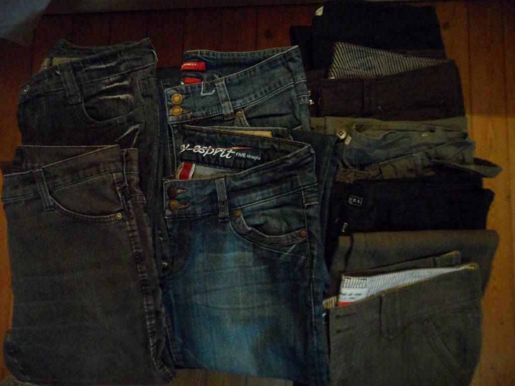 lot van 9 lange broeken, Kleding | Dames, Broeken en Pantalons, Ophalen, Gedragen, Maat 36 (S), Zwart