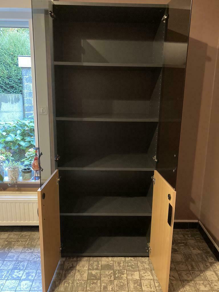 Bibliotheekkast, Ophalen, Zo goed als nieuw, Glas, Met deur(en)