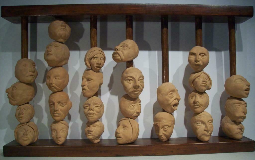 "Visages" - Farnaz Manteqi, Antiquités & Art, Enlèvement ou Envoi