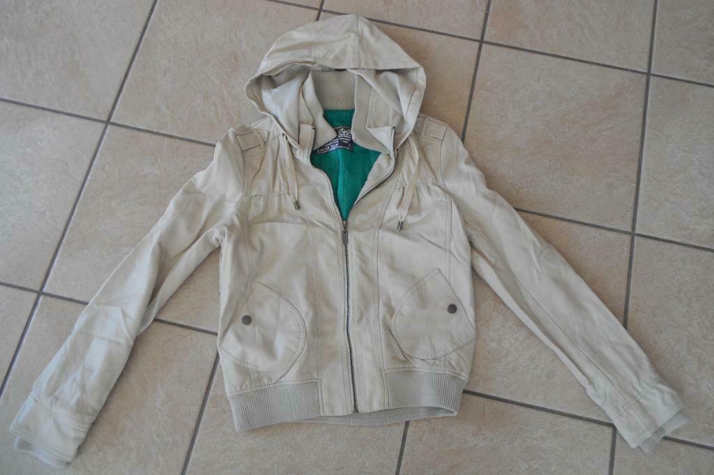 Blouson simili cuir beige, Taille M, Enlèvement ou Envoi, Comme neuf, Taille 38/40 (M), Beige