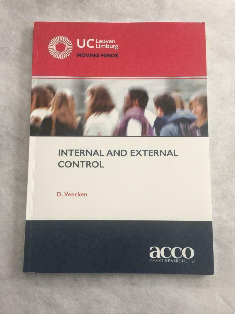 Internal and external control, Ophalen of Verzenden, Zo goed als nieuw, Hoger Onderwijs
