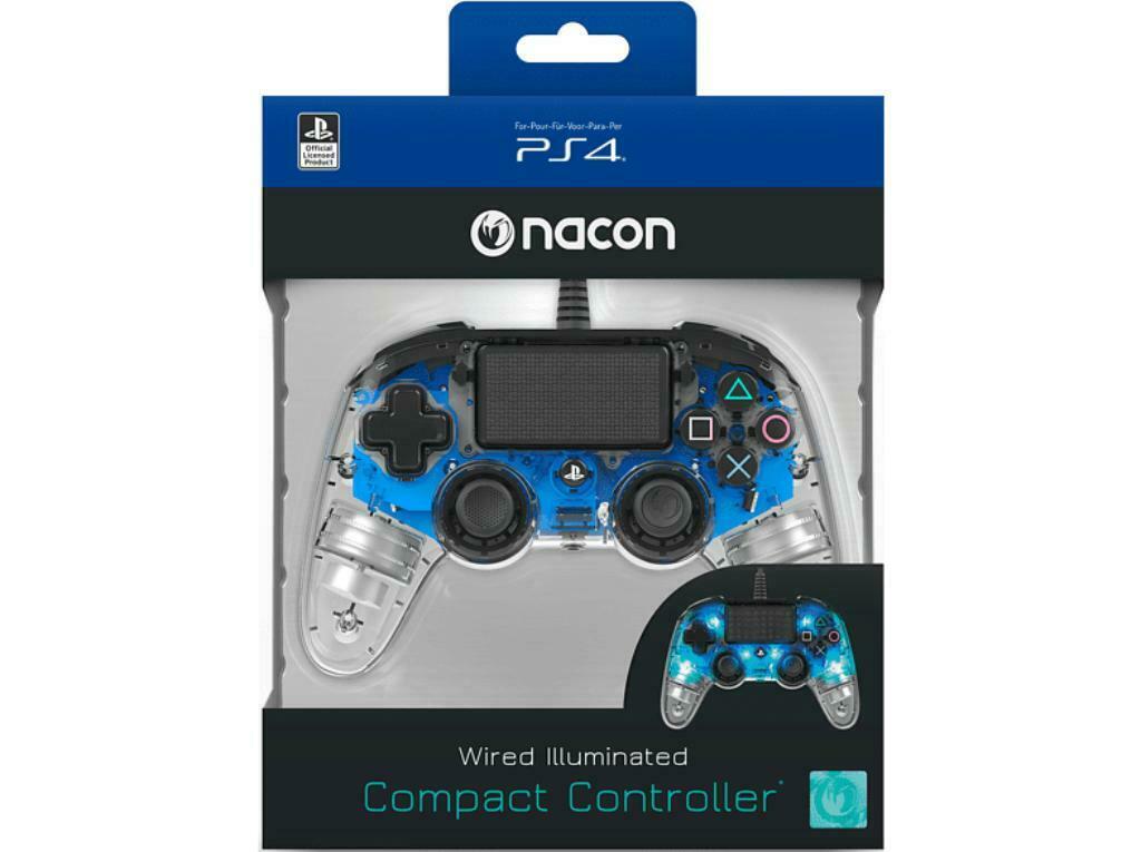 NACON Manette filaire Compacte Lumineuse PS4 Bleu, Consoles de jeu & Jeux vidéo, Enlèvement ou Envoi