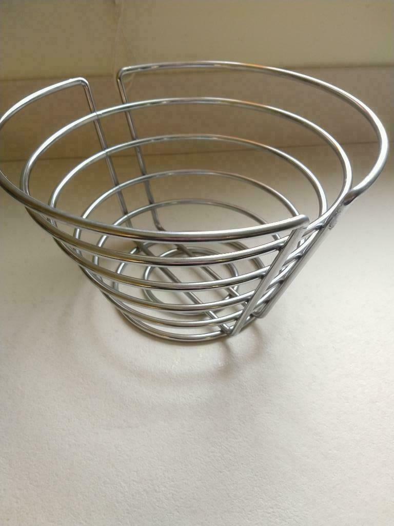 Fruitmand in aluminium, Overige materialen, Gebruikt, Mand, Rond