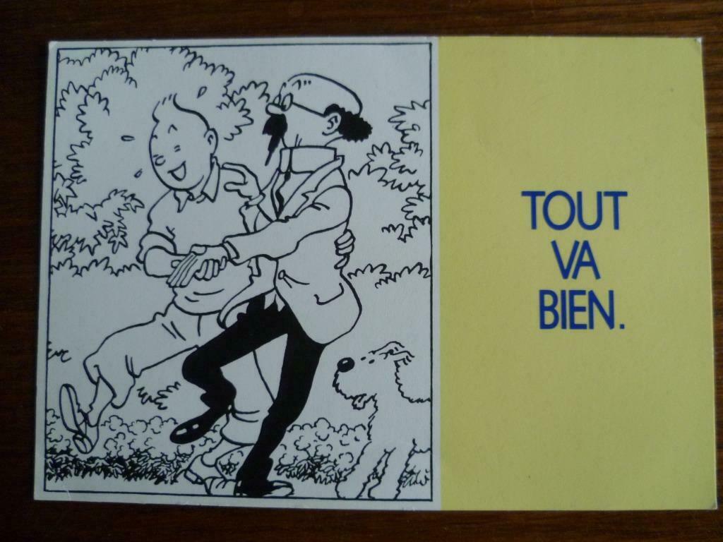 Carte postale Tintin 1991, Collections, Enlèvement ou Envoi, Tintin, Comme neuf, Autres types