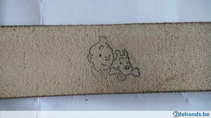 KUIFJE - Wrangler lederen ceintuur met afbeelding Kuifje, Utilisé