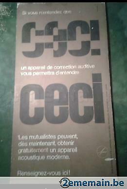 kartonnen advertentie Laperre hoortoestellen eind jaren 60, Gebruikt