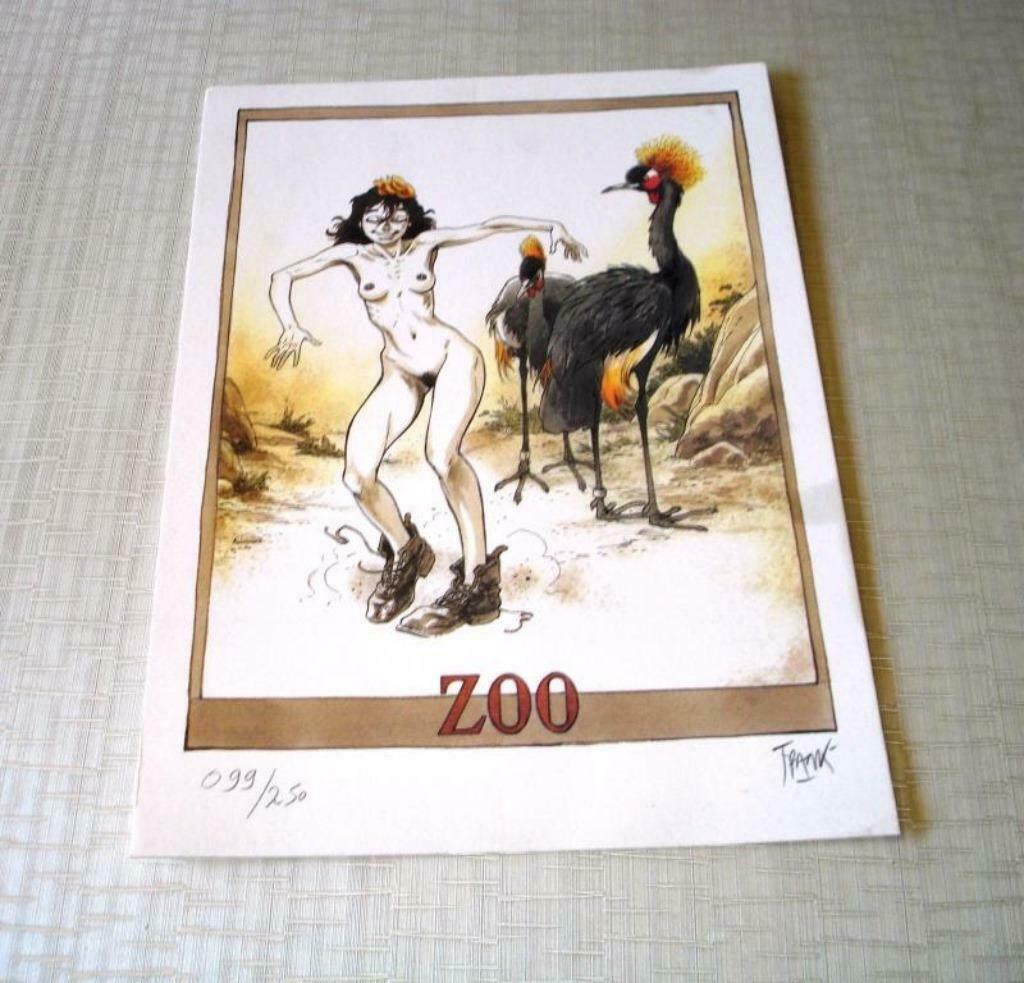 Zeefdruk Frank - Zoo, Antiek en Kunst, Kunst | Litho's en Zeefdrukken, Ophalen of Verzenden