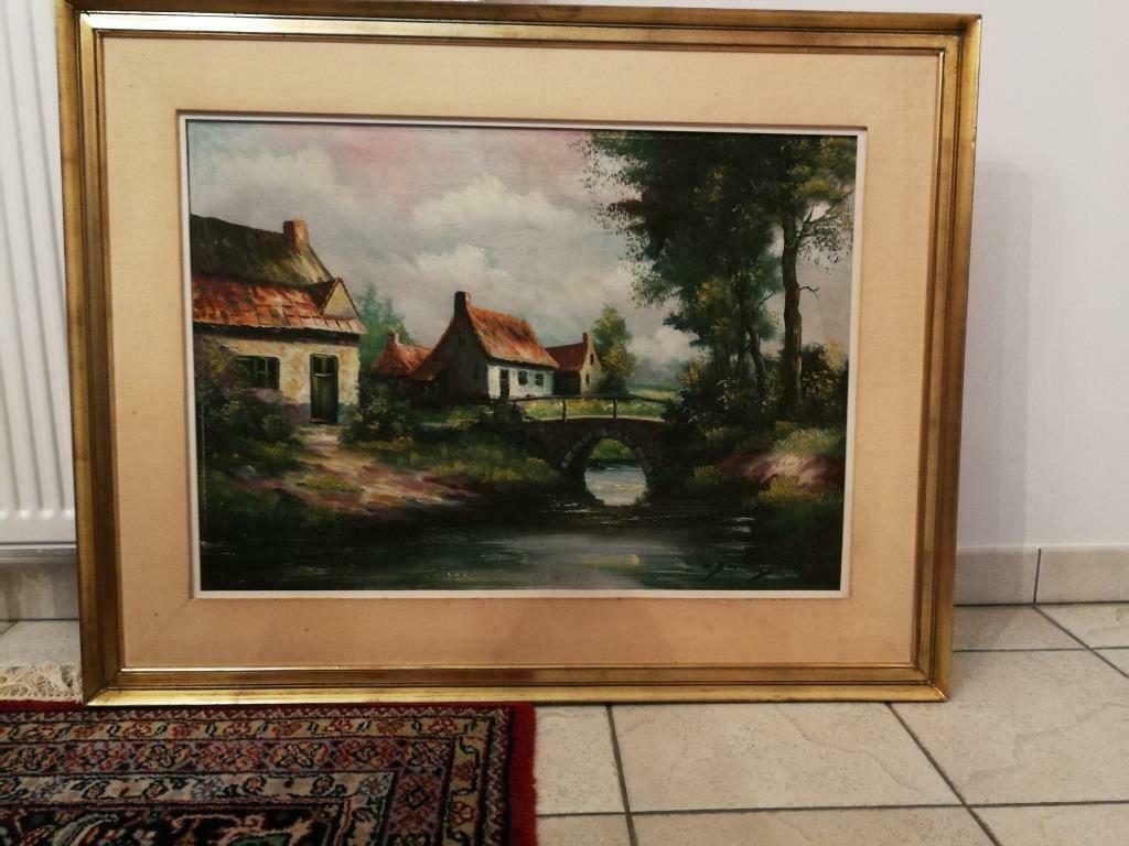 Mooi klassiek schilderij van Wiel Douven, Antiek en Kunst, Kunst | Schilderijen | Klassiek, Ophalen