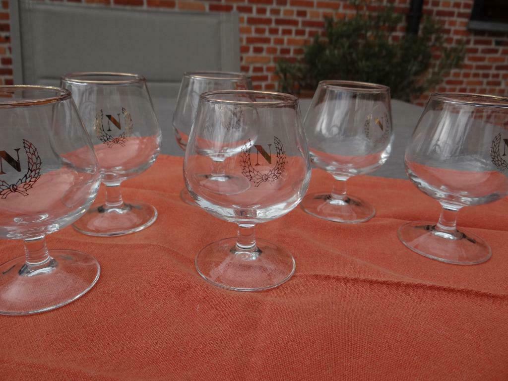 6 verres Napoléon Madarin, Verre ou Verres, Enlèvement ou Envoi, Verre, Utilisé