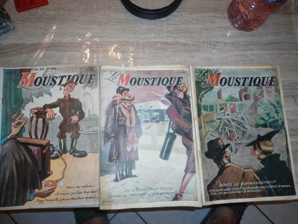 3 Anciens Exemplaires Moustique Période de Guerre. (1940 ), Collections, Enlèvement ou Envoi, 1920 à 1940, Journal ou Magazine