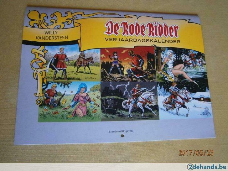 Verjaardagskalender De Rode Ridder in kleur  Gloednieuw, Ophalen of Verzenden, Nieuw