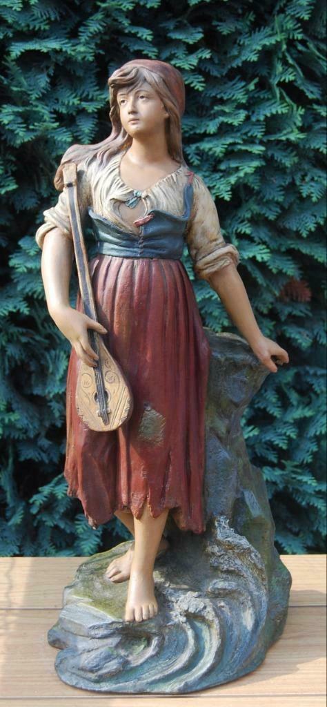Statue brocante gitane 57 cm de haut, Antiquités & Art, Enlèvement ou Envoi