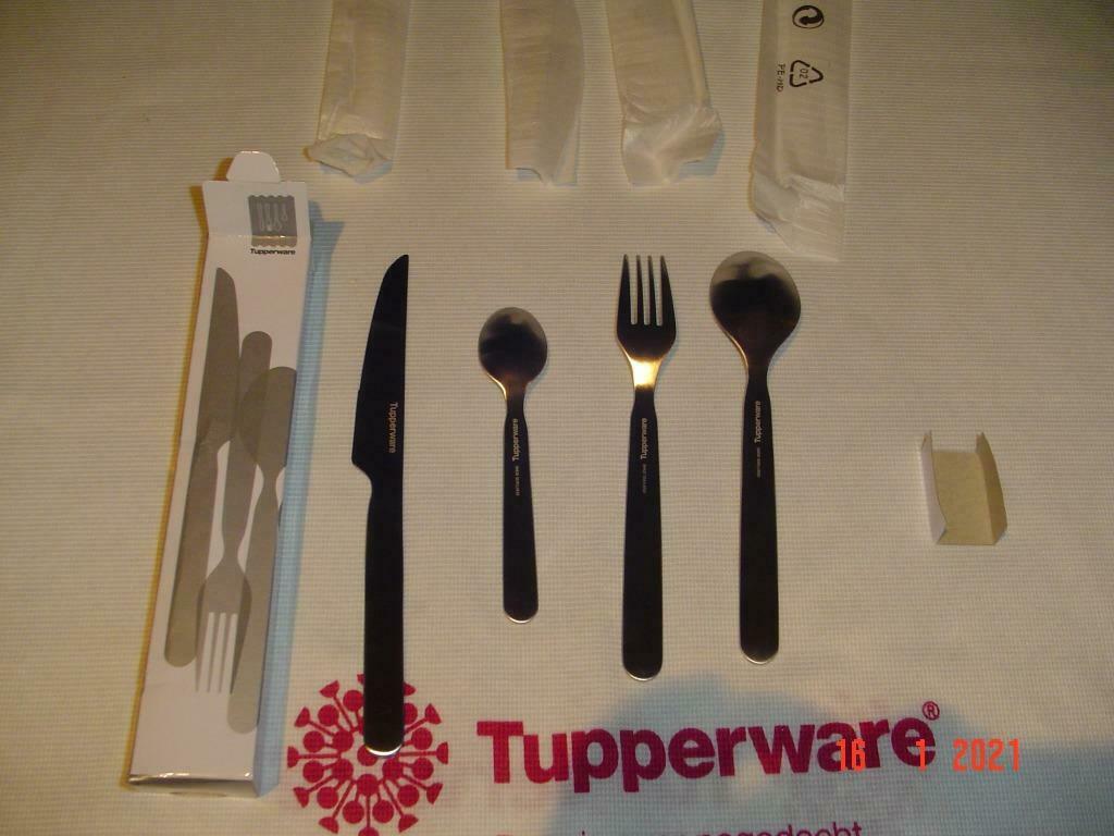 Tupperware 4 delig bestek roestvrij staal NIEUW, Ophalen of Verzenden, Nieuw