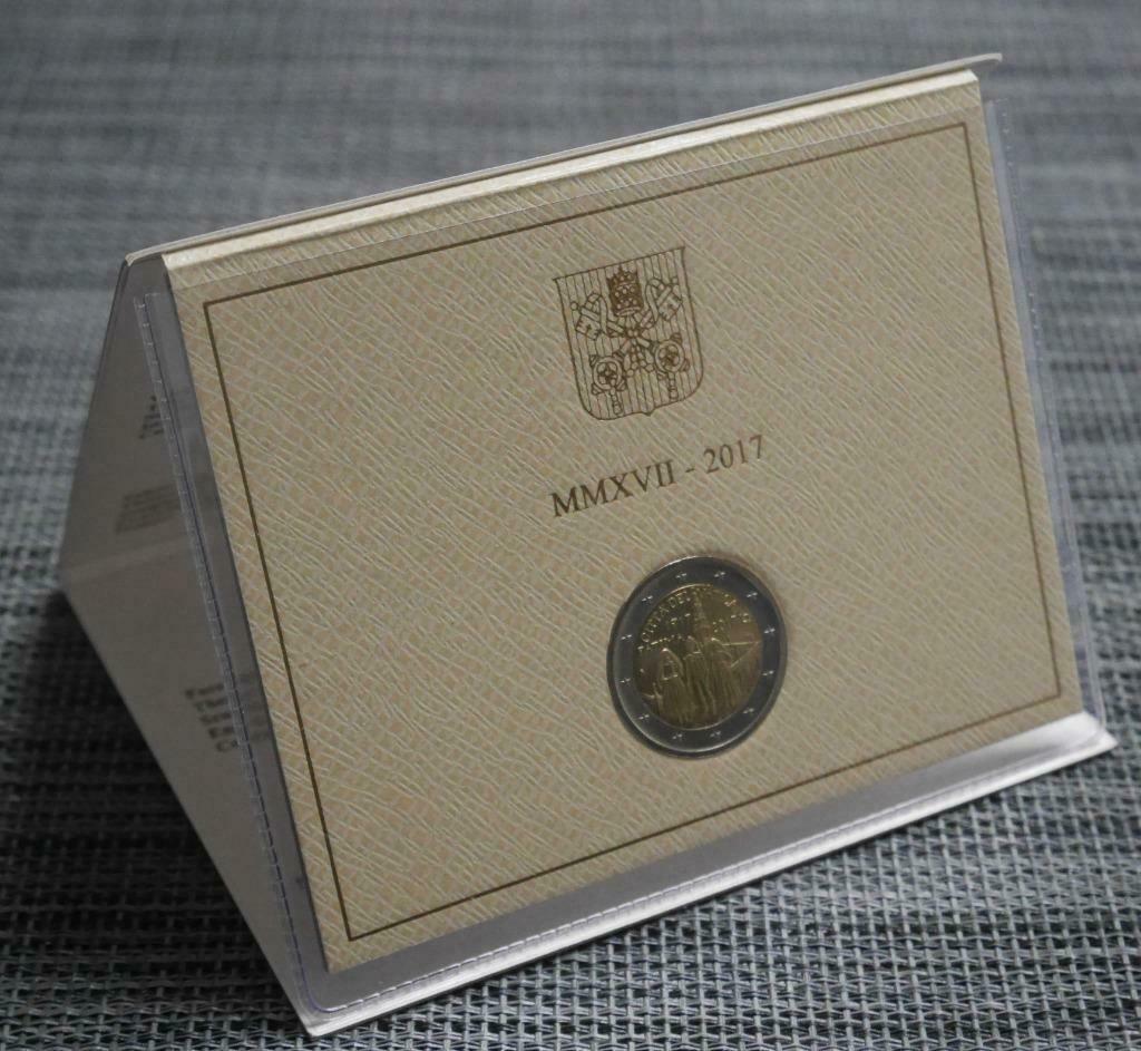 Vaticaan 2 Euro Munt 2017 BU Fatima, Ophalen of Verzenden, Vaticaanstad, 2 euro, Setje