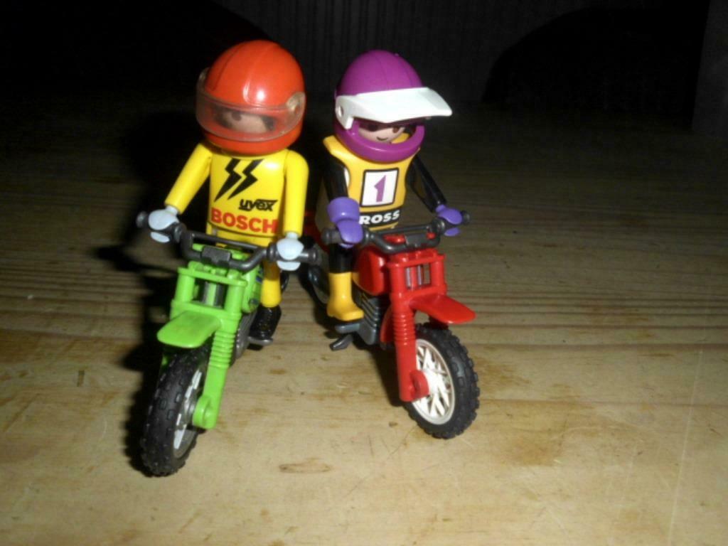 playmobil motocross, Kinderen en Baby's, Speelgoed | Playmobil, Ophalen of Verzenden, Gebruikt, Los Playmobil