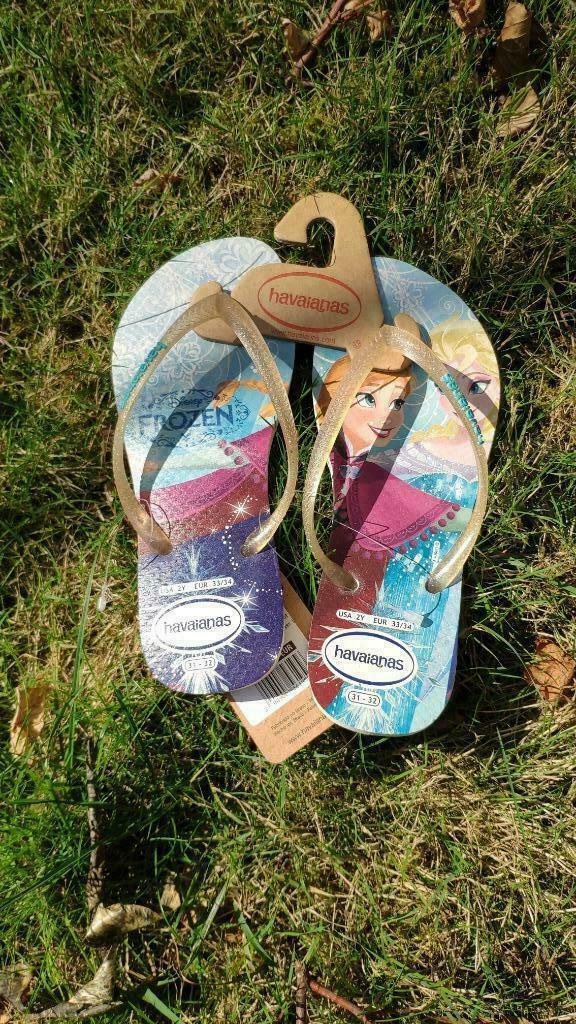 Slippers sletsen nieuw frozen Havaianas flip flops elsa anna, Meisje, Overige typen, Nieuw, Ophalen of Verzenden