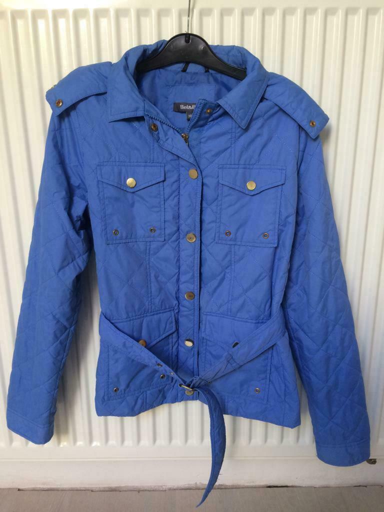 Imperméable/Manteau avec capuche Bel&Bo 36/S, Gedragen, Maat 36 (S), Blauw