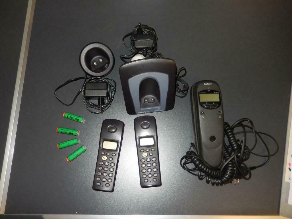 TELEFOONTOESTELLEN - 1 VAST & 1 DRAADLOZE SET, Enlèvement ou Envoi, Utilisé, 2 combinés