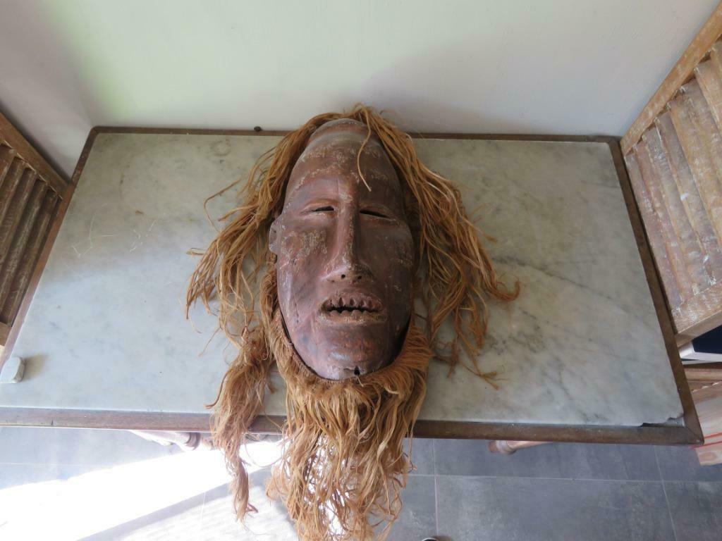 Afrikaans masker DR Congo Salampusa, Antiek en Kunst, Kunst | Beelden en Houtsnijwerken, Ophalen of Verzenden
