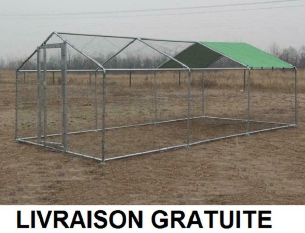 Poulailler 18m² 6x3x2,25m enclos poule parc chatiere voliere, Animaux & Accessoires, Volatiles | Accessoires, Envoi, Neuf, Poulailler