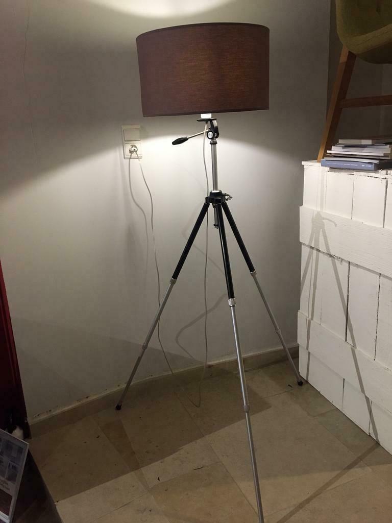 Staanlamp op fotostatief met kap, Huis en Inrichting, Ophalen, Zo goed als nieuw, 150 tot 200 cm