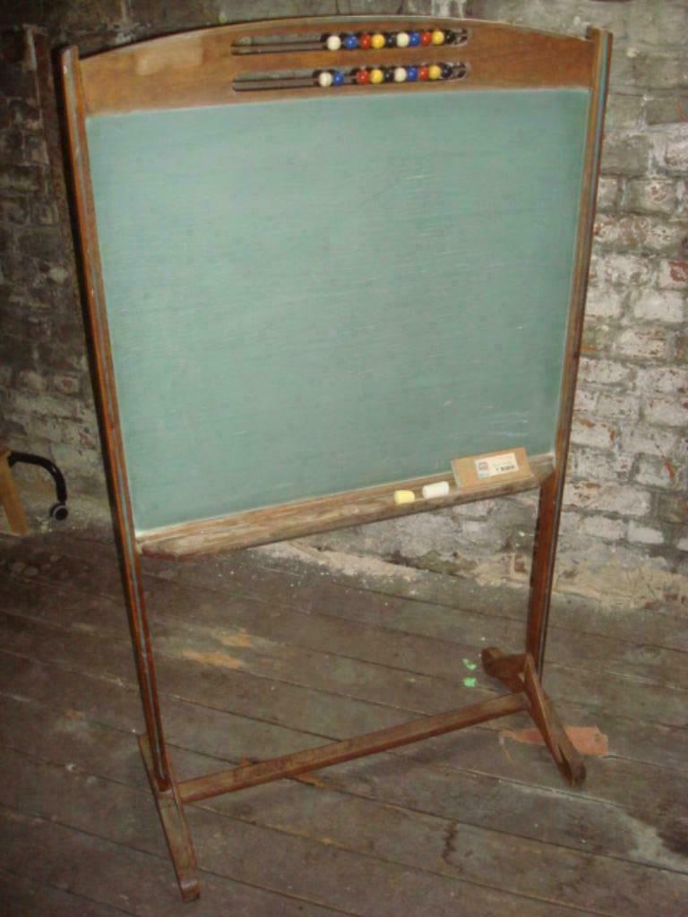 Ancien tableau noir "TORCK", double face, Enlèvement