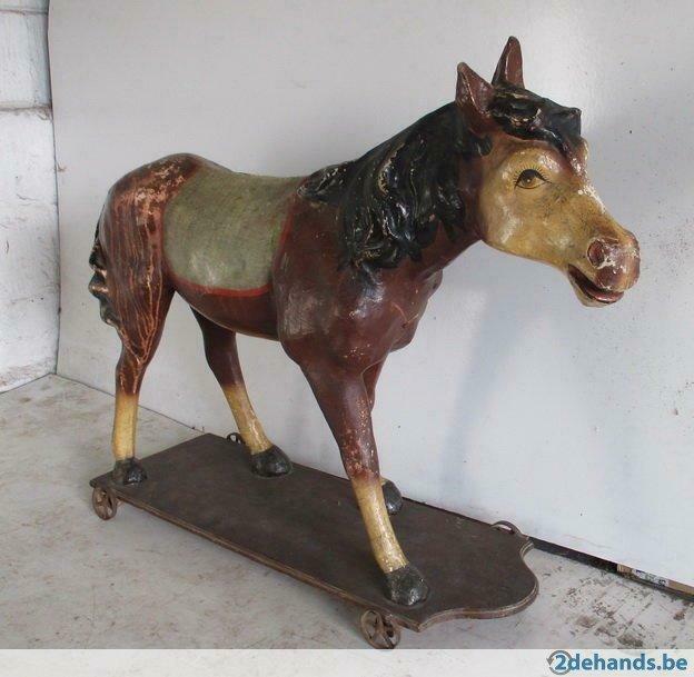 supergroot papier maché speelgoed paard 1,20 meter, Verzamelen, Dierenverzamelingen, Gebruikt, Paard, Ophalen