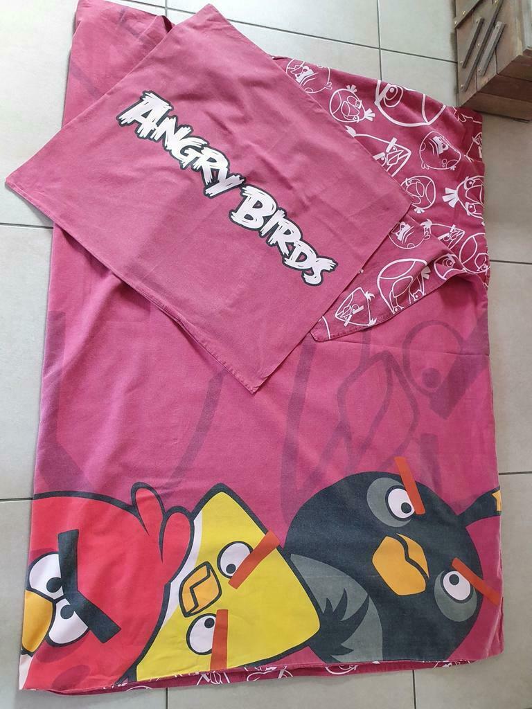 Dekbedovertrek angry birds, Enlèvement ou Envoi, Comme neuf, Housse de couette