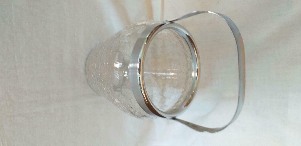 Seau à glacons en verre craquelé vintage, Antiquités & Art, Enlèvement ou Envoi
