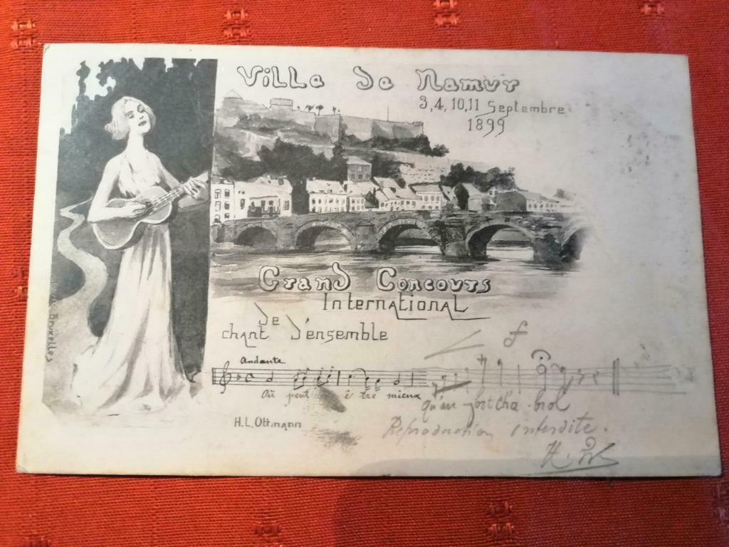 CP namur 1899 grand concours international de chant, Ophalen of Verzenden, Gelopen, Namen