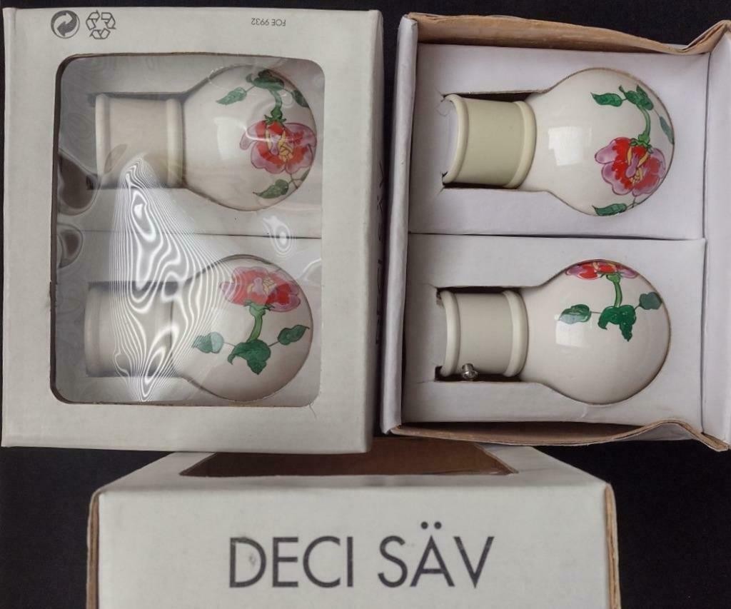 Paire de très jolis boutons de tentures, porcelaine peinte, Enlèvement, Neuf