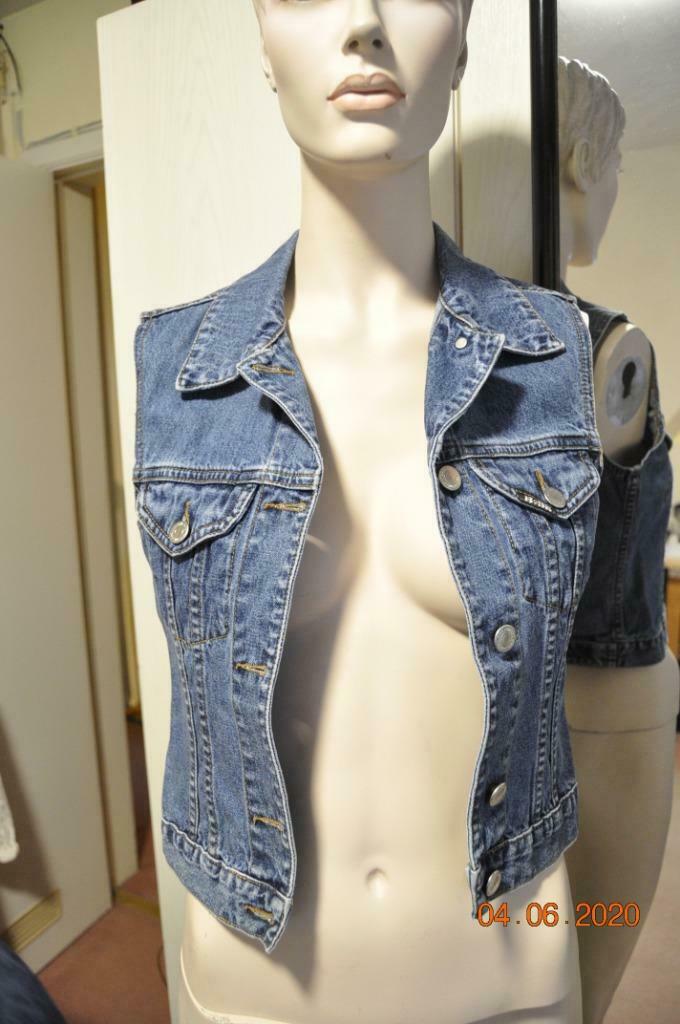 Gilet en jean's, Kleding | Dames, Jurken, Zo goed als nieuw, Maat 34 (XS) of kleiner, Blauw, Ophalen of Verzenden