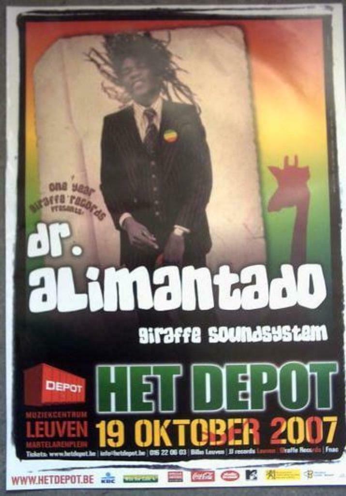 affiche/poster Doctor Alimantado, Verzamelen, Posters, Ophalen of Verzenden, Nieuw